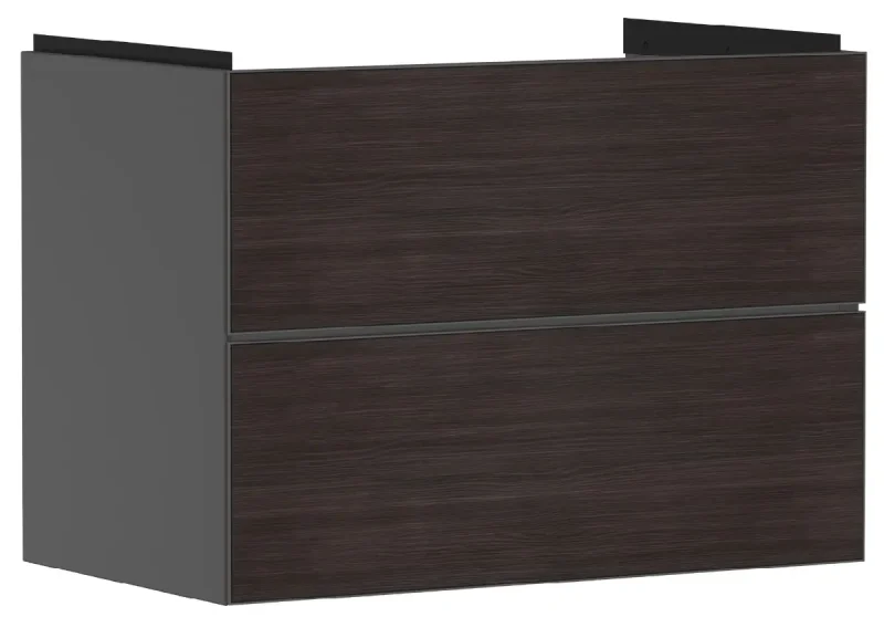 Hansgrohe Xevolos E - izlietnes apakšskapītis 78x58x48 cm, 2 atvilktnes, matēti pelēks/tumšs ozols 54180730