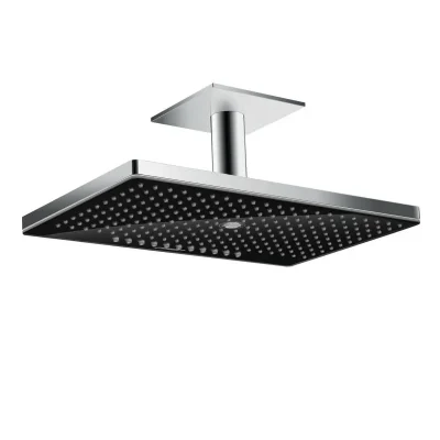Hansgrohe Rainmaker Select - galvas duša 460, izvirzījums 10 cm, 3 strūklas, melna / hromēta 24006600