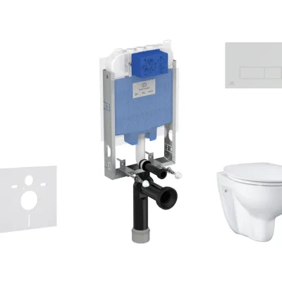Ideal Standard ProSys - komplekts - priekšsienas elements, tualete un WC sēdeklis Bau Ceramic, vadības plate Oleas M2, Rimless, SoftClose, hroms ProSys80M SP135