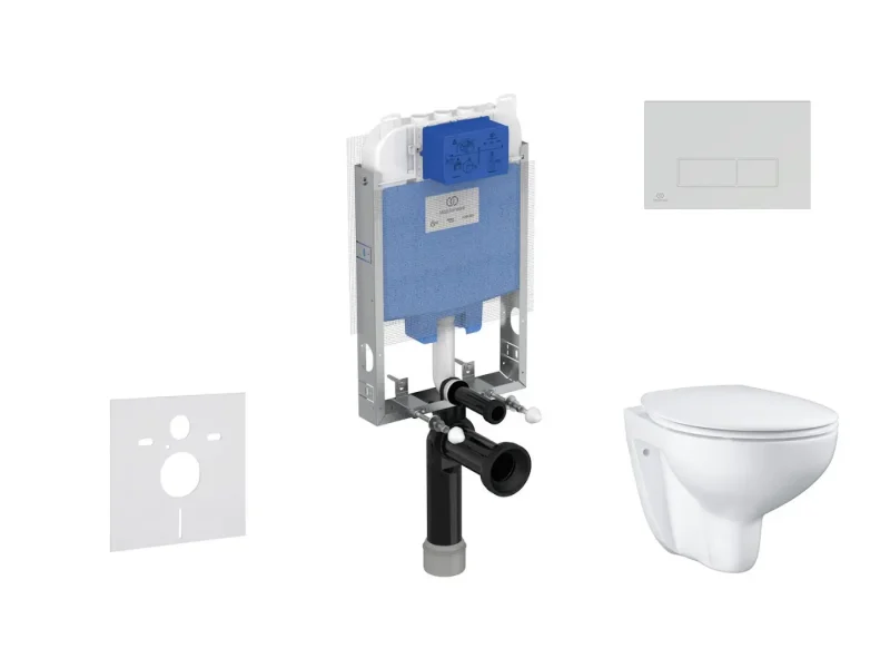 Ideal Standard ProSys - komplekts - priekšsienas elements, tualete un WC sēdeklis Bau Ceramic, vadības plate Oleas M2, Rimless, SoftClose, hroms ProSys80M SP135