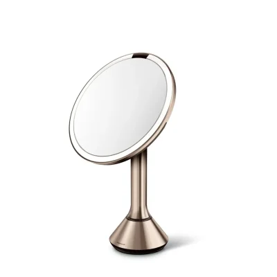 Simplehuman kosmētikas spogulis - kosmētikas spogulis ar LED Dual-Light apgaismojumu, rožzelts ST3053