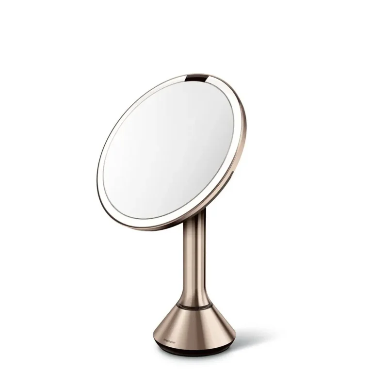 Simplehuman kosmētikas spogulis - kosmētikas spogulis ar LED Dual-Light apgaismojumu, rožzelts ST3053
