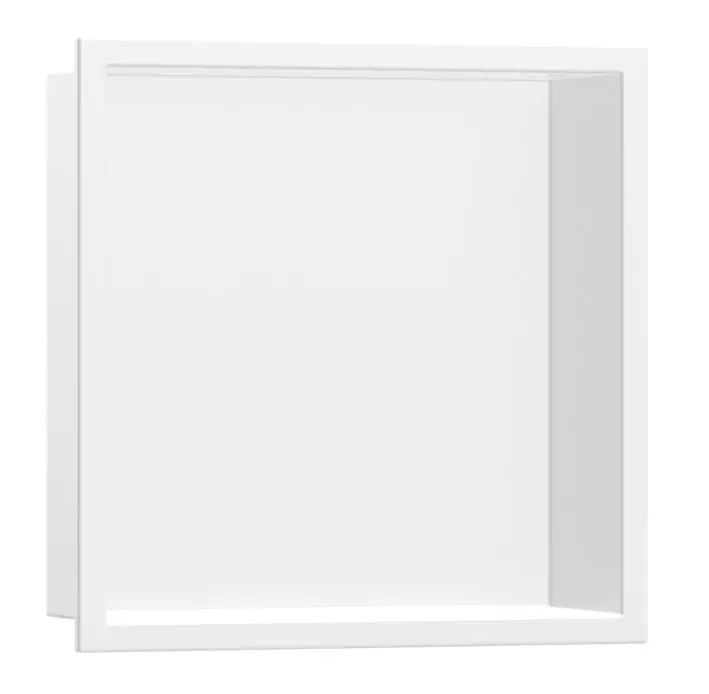 Hansgrohe XtraStoris Original - sienas niša ar rāmi, 30x30x7 cm, balta matēta 56093700