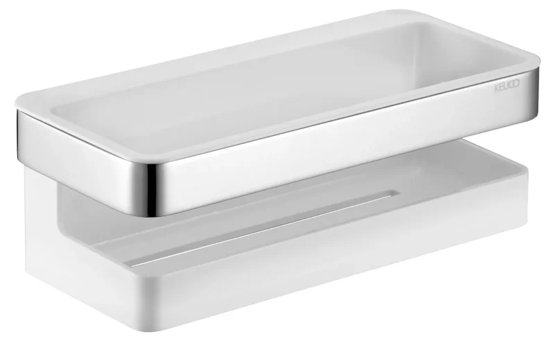 Keuco Collection Moll - plaukts, garums 24 cm, balts/hroms 12758010000