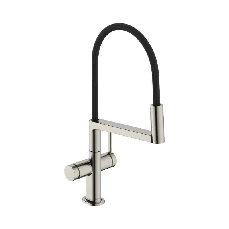 Hansgrohe Talis Select M54 PowderSpray - virtuves izlietnes maisītājs ar elastīgu roku un dušu, EcoSmart, nerūsējošā tērauda izskats 72861800