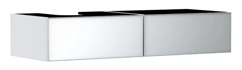 Hansgrohe Xevolos E - izlietnes skapītis, 28x137x55 cm, 2 atvilktnes, matēti balts/metāliski balts 54319320