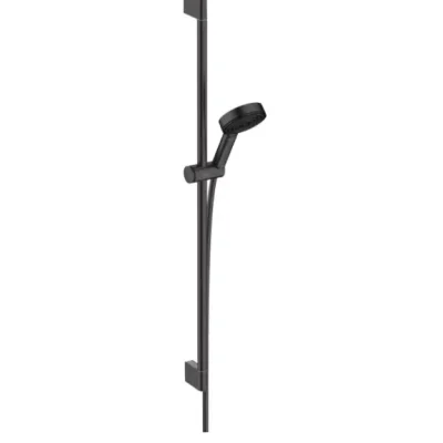 Hansgrohe Pulsify Select - dušas komplekts, 3 strūklu veidi, stienis 96 cm un šļūtene, melni matēts 24170670