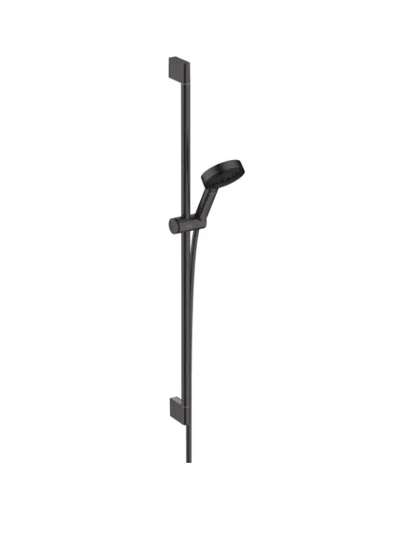 Hansgrohe Pulsify Select - dušas komplekts, 3 strūklu veidi, stienis 96 cm un šļūtene, melni matēts 24170670