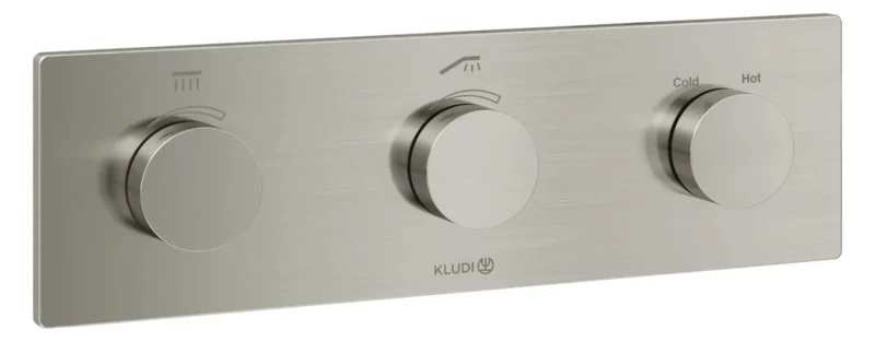 Kludi Tronic - zemapmetuma termostatisks maisītājs, 2 patērētājiem, niķelis matēts 38300N5-00