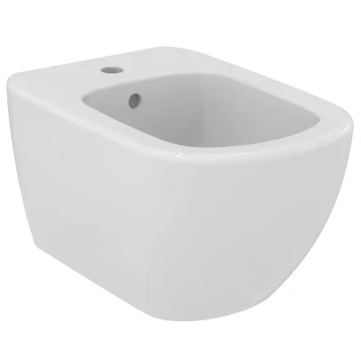 Ideal Standard Tesi - pie sienas montējams bidē, 360x530 mm, ar pārplūdi, ar caurumu jaucējkrānam, balts T457001