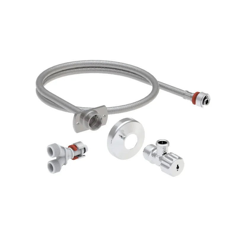 Geberit AquaClean - ūdens pieslēguma komplekts paredzēts zemapmetuma skalošanas tvertnēm, 12 cm, paredzēts WC sēdekļiem Tuma 147.035.00.1
