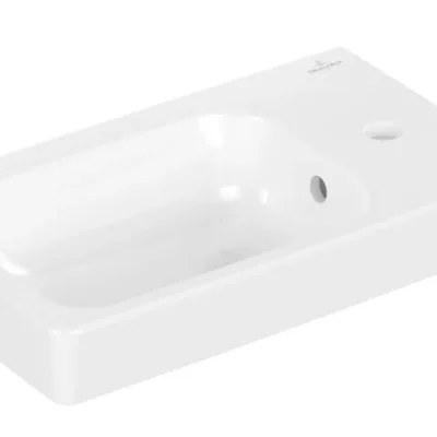 Villeroy & Boch Architectura - rokas izlietne 48x28 cm, ar pārplūdi, krāna caurums labajā pusē, CeramicPlus, alpinbalta 438648R1