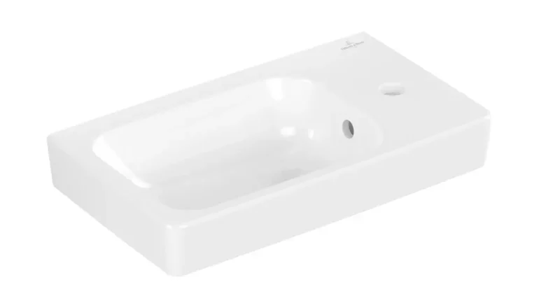 Villeroy & Boch Architectura - rokas izlietne 48x28 cm, ar pārplūdi, krāna caurums labajā pusē, CeramicPlus, alpinbalta 438648R1