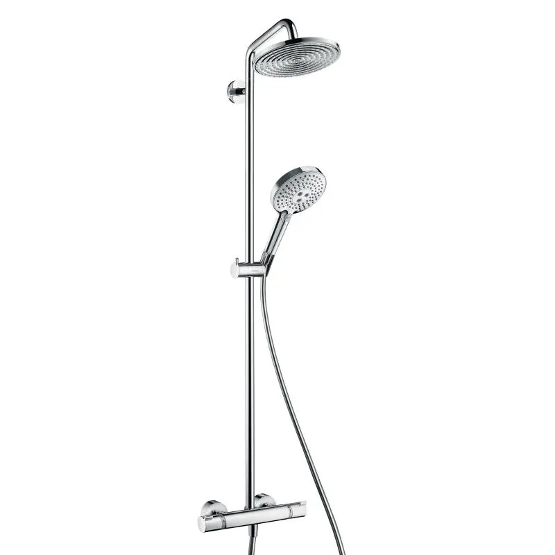 Hansgrohe Raindance S - dušas kolonna Showerpipe 220 ar termostata maisītāju, EcoSmart 9 l/min, hromēts 27116000