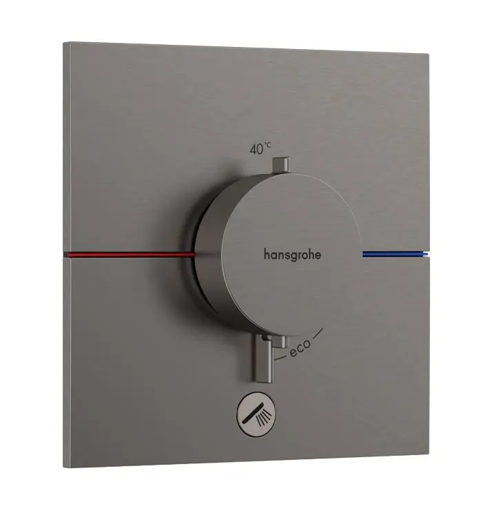 Hansgrohe ShowerSelect Comfort - zemapmetuma termostata maisītājs, hroms melns birstēts 15575340