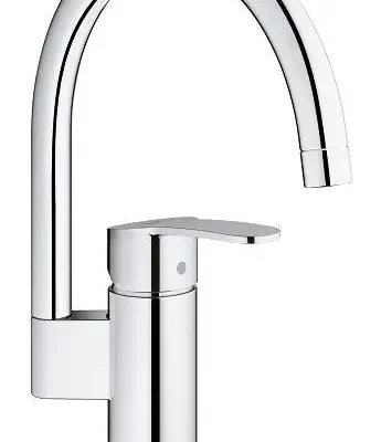 Grohe Eurostyle Cosmopolitan - virtuves izlietnes vienas sviras maisītājs ar augstu izteku, hroms 30221002