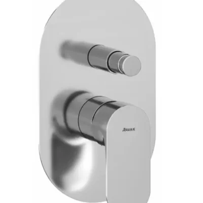 Ravak Eleganta - zemapmetuma maisītājs 2 patērētājiem, ar korpusu, hroms X070218