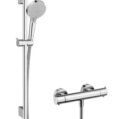 Hansgrohe Vernis Blend - dušas komplekts ar termostatu, 2 strūklas veidi, EcoSmart, hroms 26960000