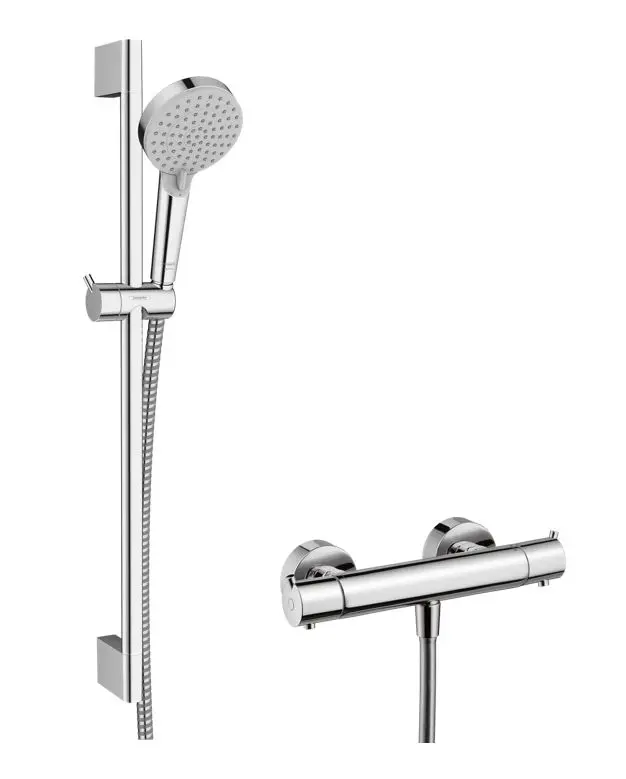 Hansgrohe Vernis Blend - dušas komplekts ar termostatu, 2 strūklas veidi, EcoSmart, hroms 26960000