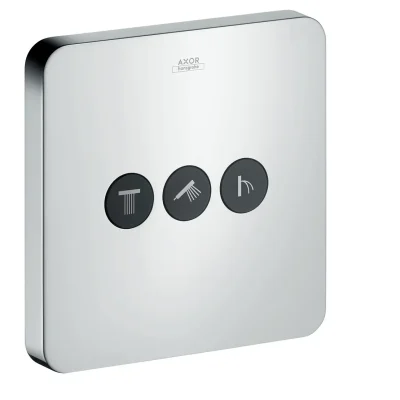 Axor ShowerSelect - noslēgšanas un pārslēgšanas vārsts - zemapmetuma, 3 patērētājiem, hroms 36773000