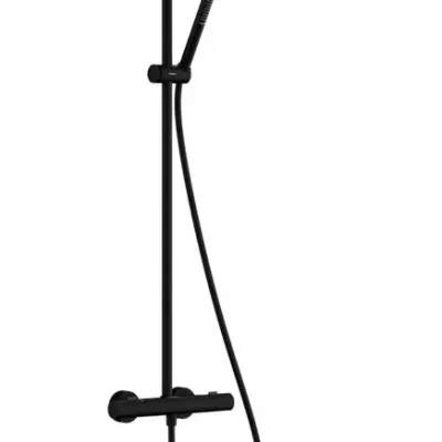 Hansgrohe Pulsify S Puro - dušas komplekts ar termostatu, diametrs 26 cm, 1 strūkla, matēti melns 24222670