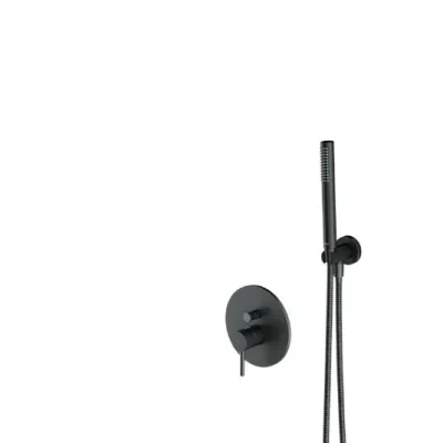 OMNIRES Y - dušas komplekts ar zemapmetuma maisītāju, ar iebūvējamo korpusu, diametrs 25 cm, grafīts SYSY35GR