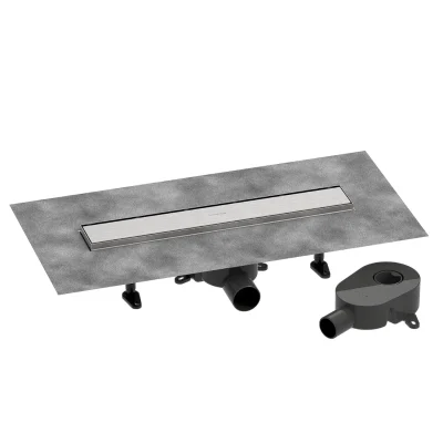 Hansgrohe RainDrain Go - dušas noteka 50 cm ar abpusēju resti, flīžu ievietošanai, nerūsējošais tērauds birstēts 56270800