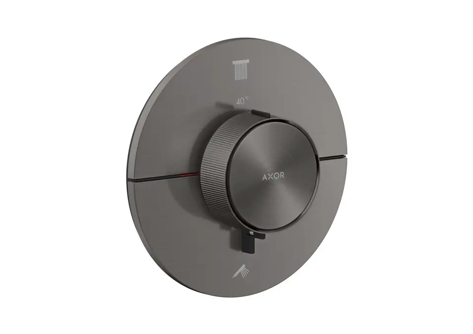 Axor ShowerSelect ID - zemapmetuma termostata maisītājs 2 patērētājiem, hroms melns birstēts 36750340