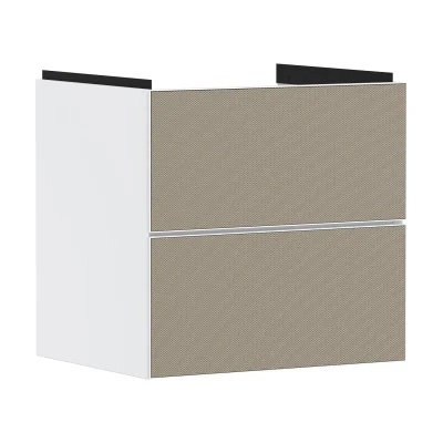 Hansgrohe Xevolos E - izlietnes apakšskapītis 58x58x48 cm, 2 atvilktnes, matēti balts/bronza 54175390