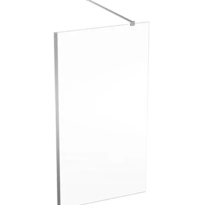 Geberit GEO - walk-in dušas siena, 110x200 cm, sudrabs/caurspīdīgs stikls 560.149.00.2