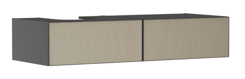 Hansgrohe Xevolos E - izlietnes skapītis, 28x137x55 cm, 2 atvilktnes, pelēks matēts/bronzas struktūrēts 54321390