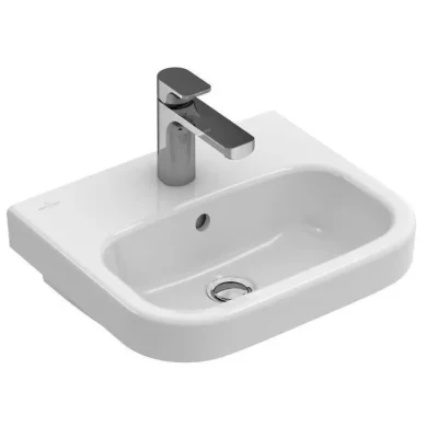 Villeroy & Boch Architectura - rokas izlietne 50x38 cm, bez pārplūdes, 1 jaucējkrāna caurums, Alpu balts 43735001