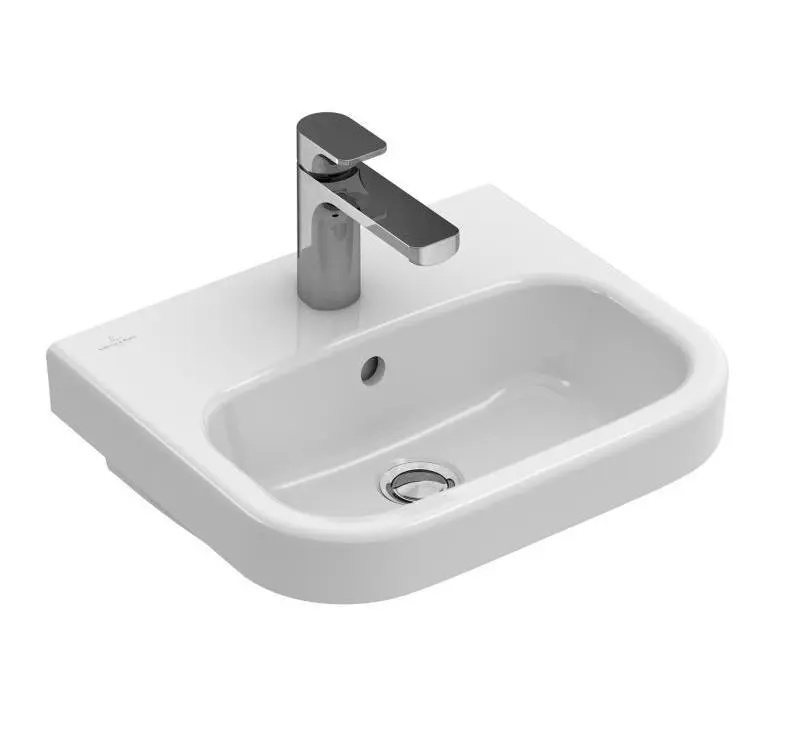 Villeroy & Boch Architectura - rokas izlietne 50x38 cm, bez pārplūdes, 1 jaucējkrāna caurums, Alpu balts 43735001