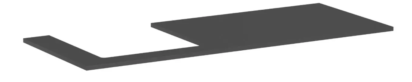 Hansgrohe Xilesa E - izlietnes plātne, 138x55 cm, izgriezums pa kreisi, matēti pelēka 54272760