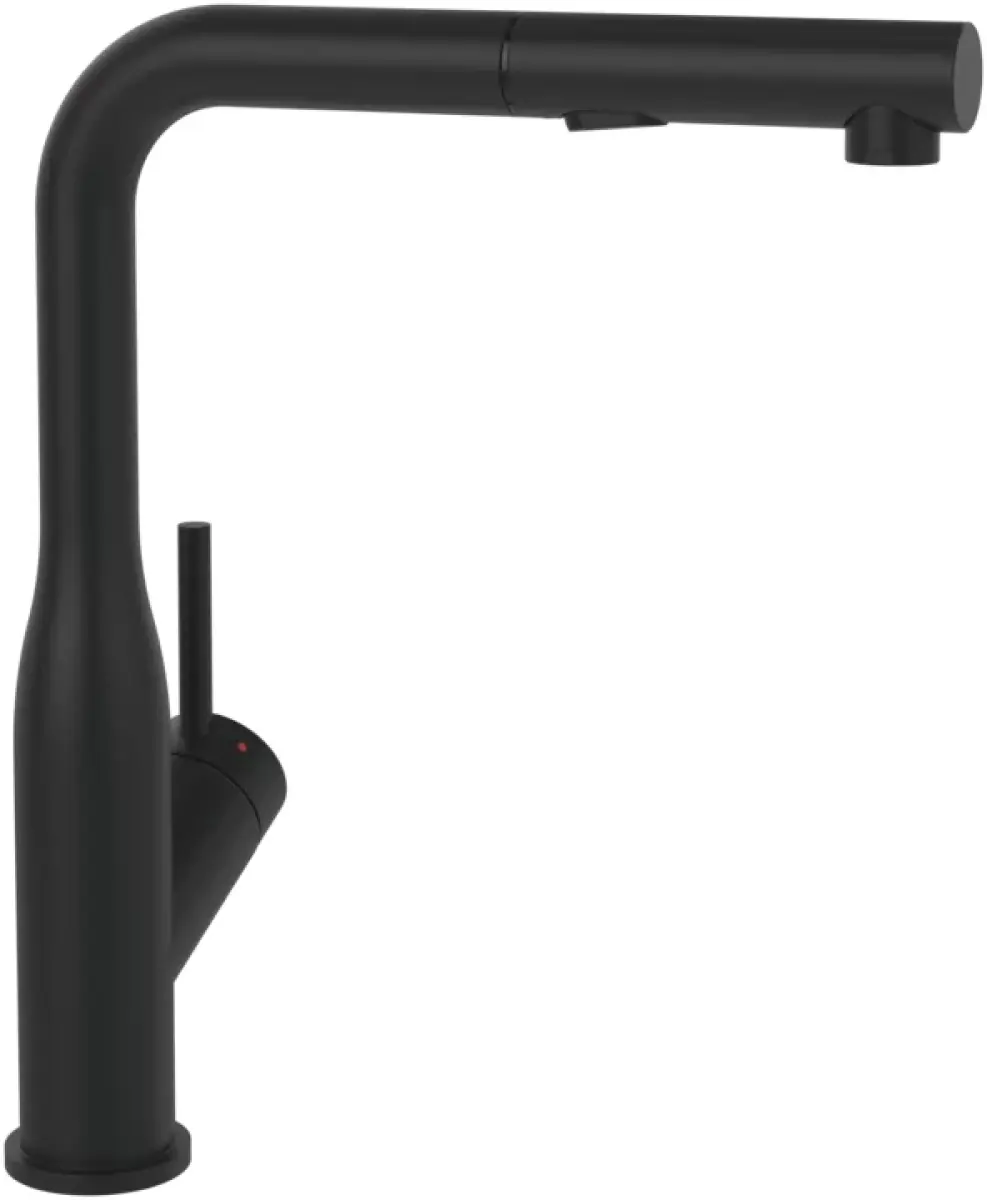 Villeroy & Boch Subway Style Shower - virtuves izlietnes maisītājs ar izvelkamu dušu, melns matēts 92850006