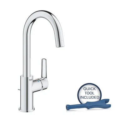 Grohe QuickFix Start - izlietnes maisītājs ar izteku, hroms 24203002