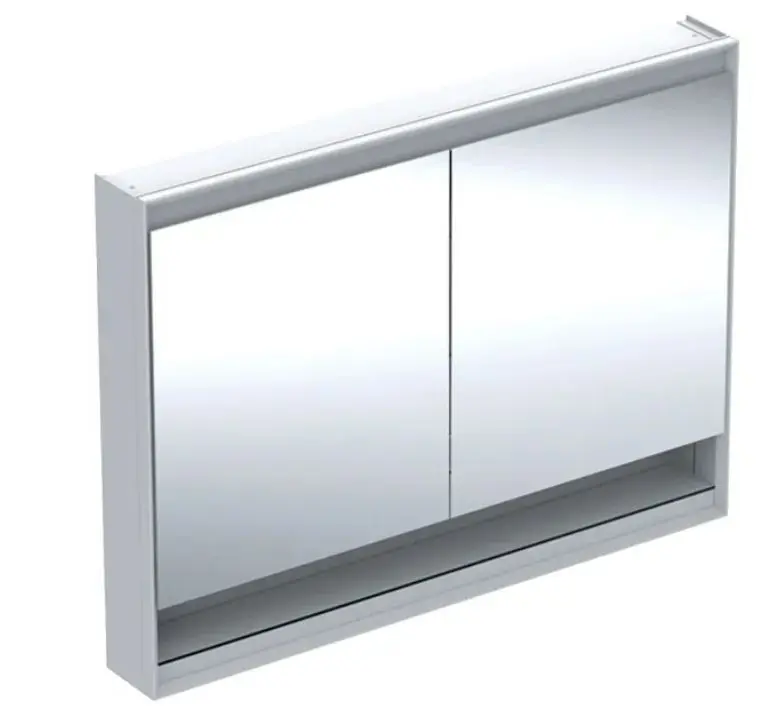 Geberit ONE - spoguļskapis ar LED apgaismojumu, 120x90x15 cm, 2 durvis, ar nišu, balts 505.835.00.2