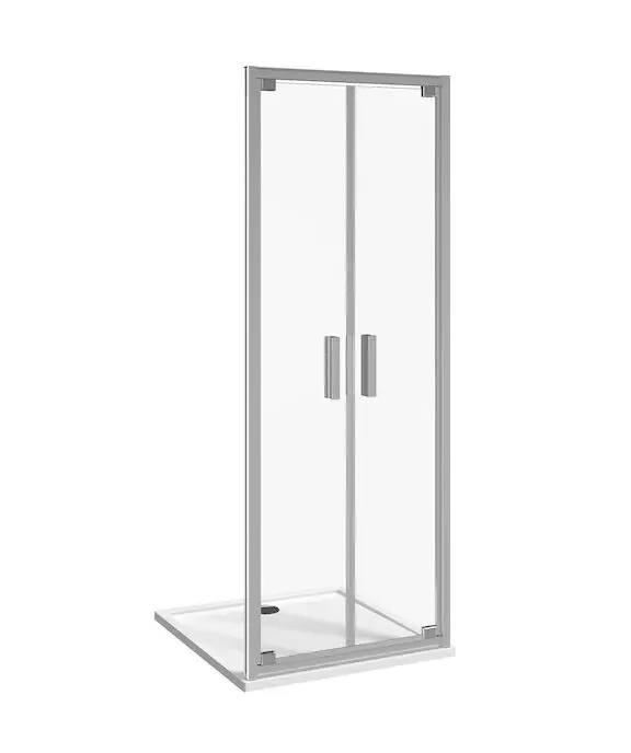 Jika Nion - grozāmās dušas durvis ar divām vērtnēm L/R, 80 cm, Jika Perla Glass, sudraba/caurspīdīgs stikls H2562N10006681