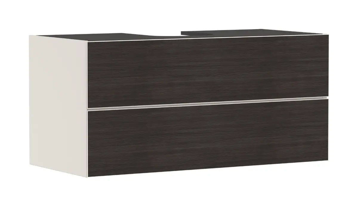 Hansgrohe Xevolos E - izlietnes apakškabinets 118x56x55 cm, 2 atvilktnes, matēti bēšs/tumšs ozols 54194730