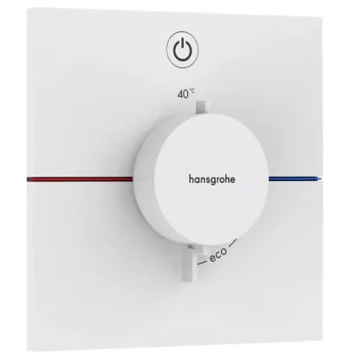 Hansgrohe ShowerSelect Comfort - zemapmetuma termostata maisītājs, balts matēts 15571700