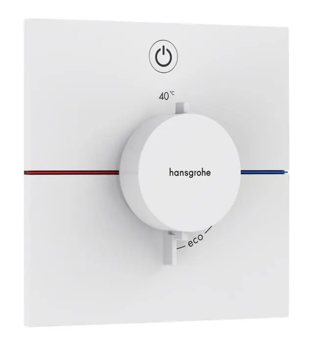 Hansgrohe ShowerSelect Comfort - zemapmetuma termostata maisītājs, balts matēts 15571700