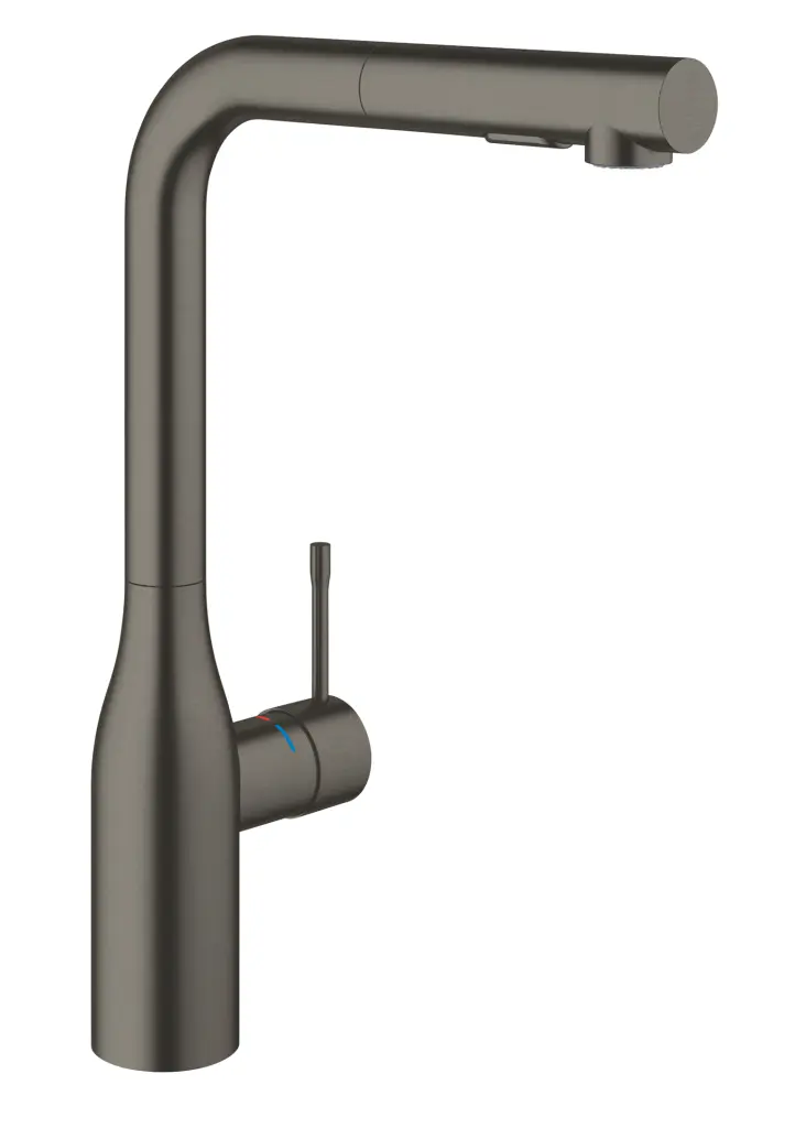 Grohe Essence - virtuves izlietnes vienas sviras maisītājs, Hard Graphite birstēts 30270AL0