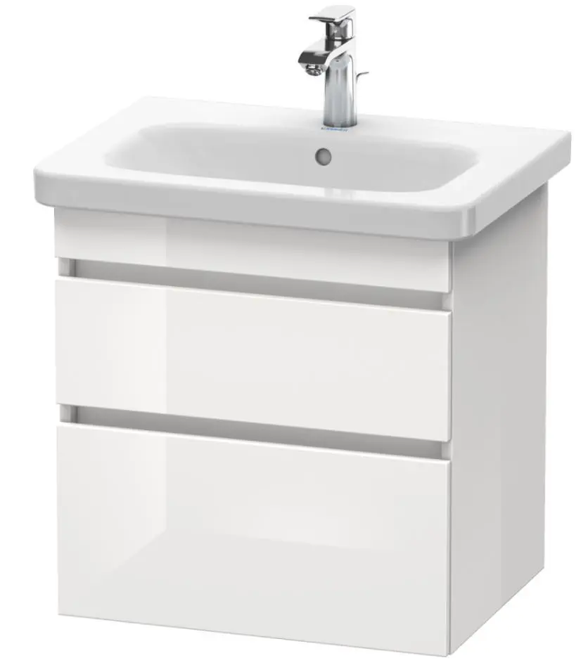 Duravit DuraStyle - izlietnes skapītis 61x58x45 cm, ar 2 atvilktnēm, balts spīdīgs DS648002222