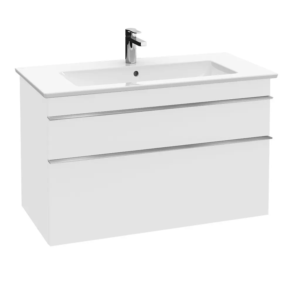 Villeroy & Boch Venticello - izlietnes skapītis, 75x59x50 cm , 2 atvilktnes, , Glossy White A92501DH