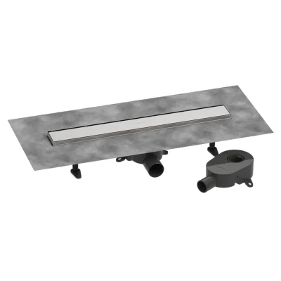 Hansgrohe RainDrain Go - dušas renne 60 cm ar abpusēju resti, flīžu ielikšanai, matēts nerūsējošais tērauds 56271800