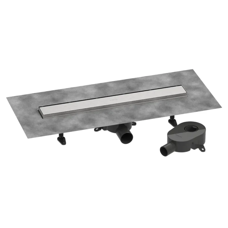 Hansgrohe RainDrain Go - dušas renne 60 cm ar abpusēju resti, flīžu ielikšanai, matēts nerūsējošais tērauds 56271800