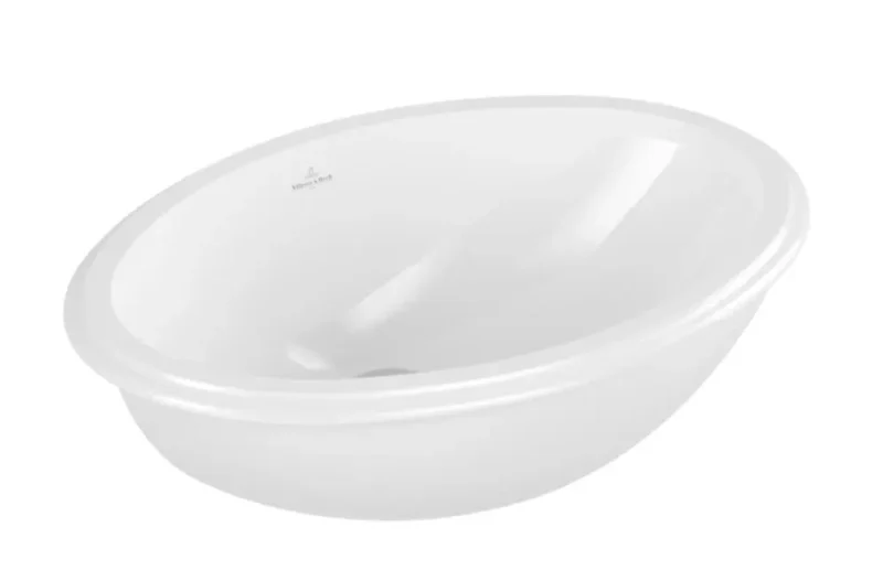 Villeroy & Boch Evana - zemapmetuma izlietne, bez krāna cauruma, 50x35 cm, balta, ar pārplūdi, ar Ceramicplus 614700R1