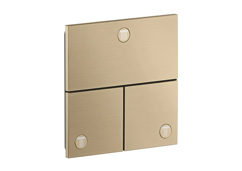 Axor ShowerSelect ID - zemapmetuma vārsts, 3 patērētājiem, birstēta bronza 36780140