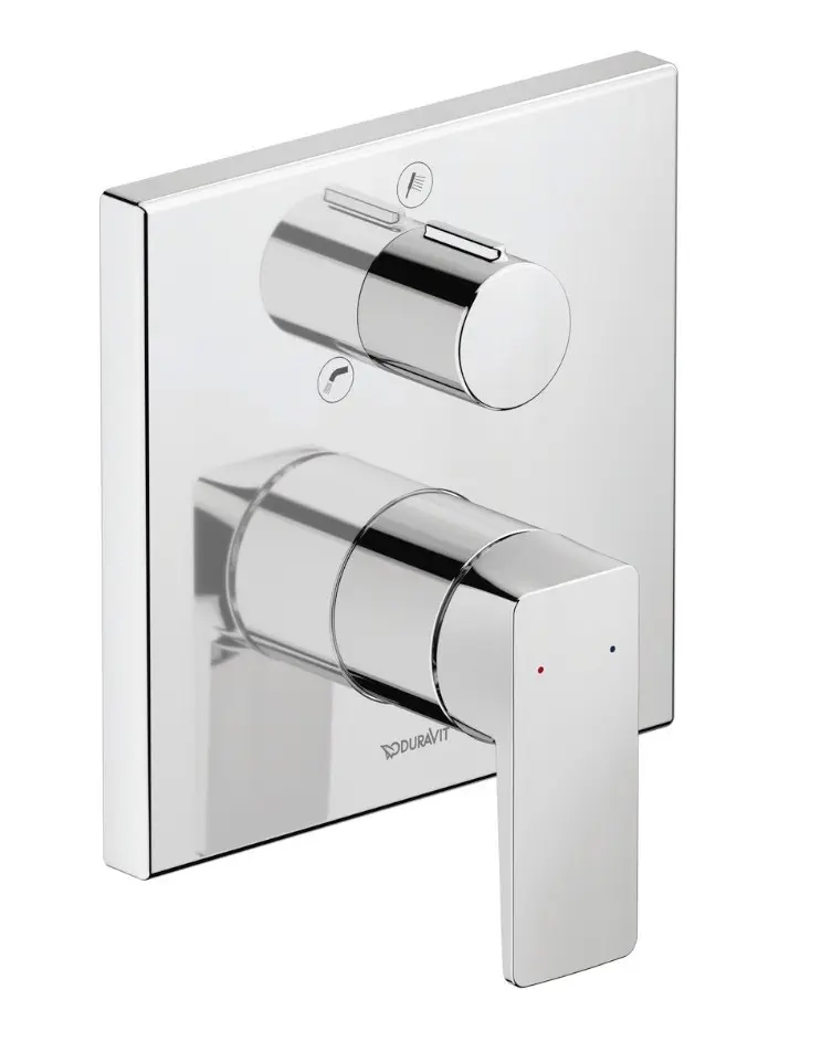 Duravit Manhattan - zemapmetuma maisītājs, 2 patērētājiem, hroms MH5210018010