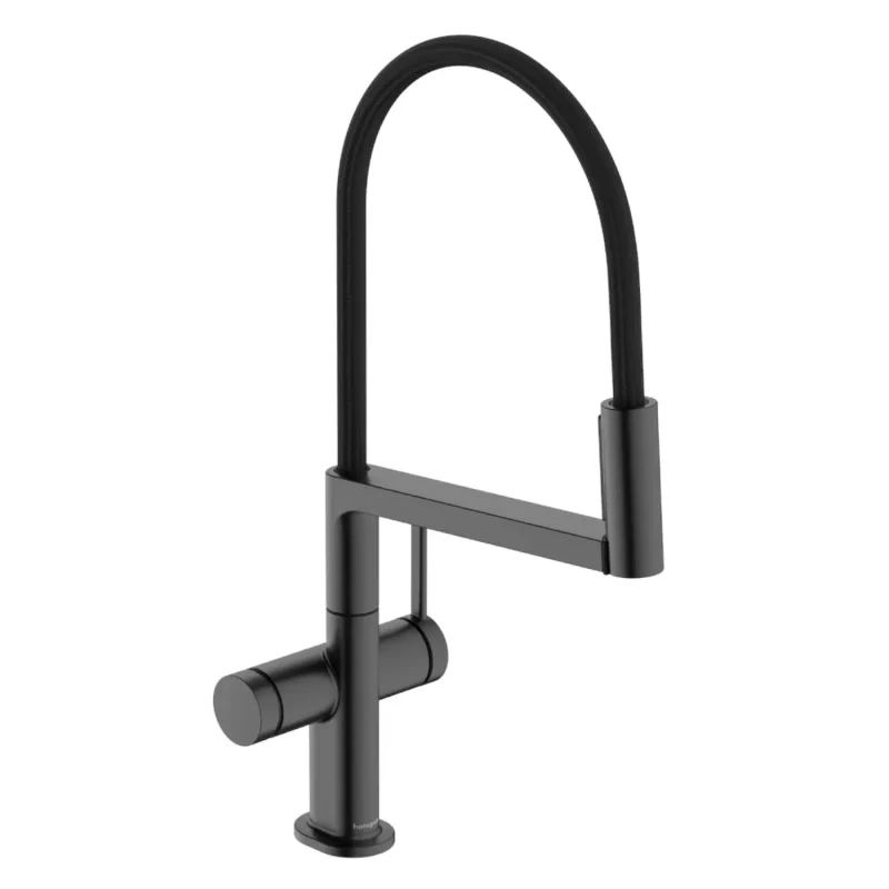 Hansgrohe Talis Select M54 PowderSpray - virtuves izlietnes maisītājs ar elastīgu roku un dušu, EcoSmart, hroms melns birstēts 72861340